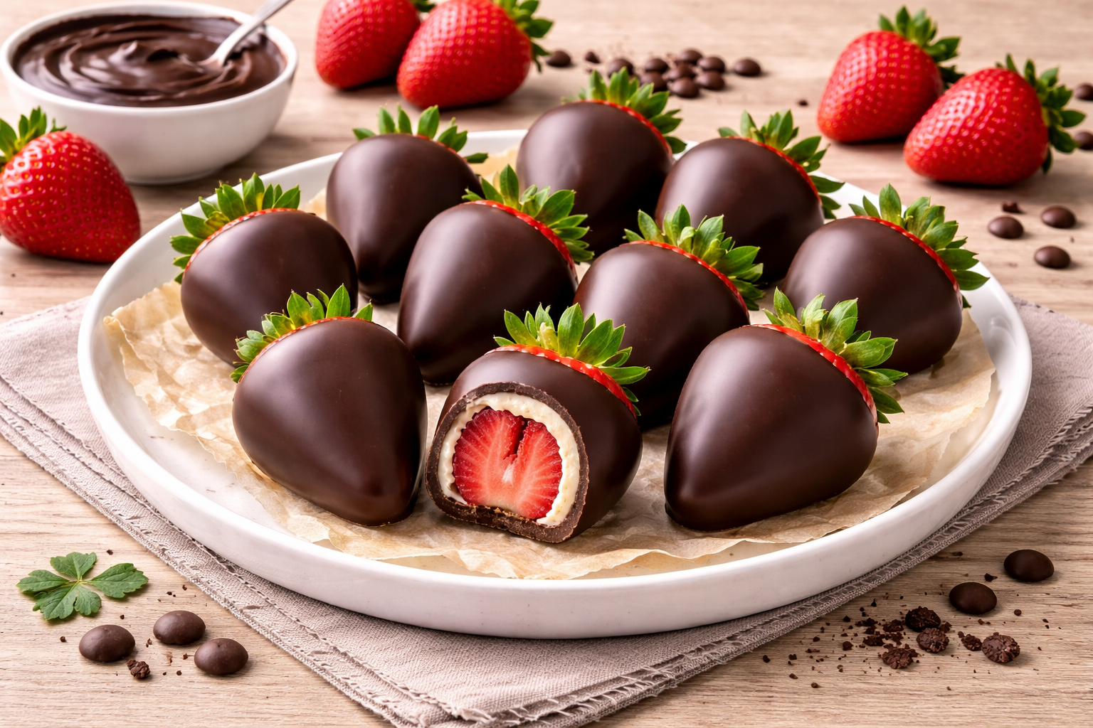 FRUTILLAS BAÑADAS EN CHOCOLATE