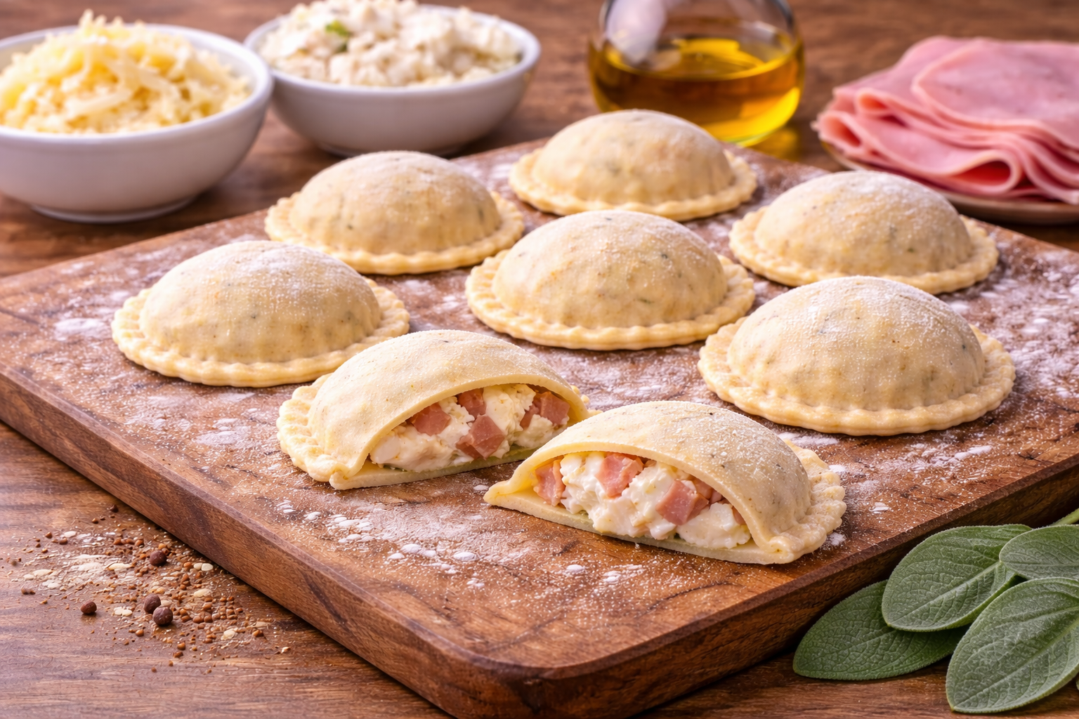 SORRENTINOS DE JAMÓN Y MOZZARELLA