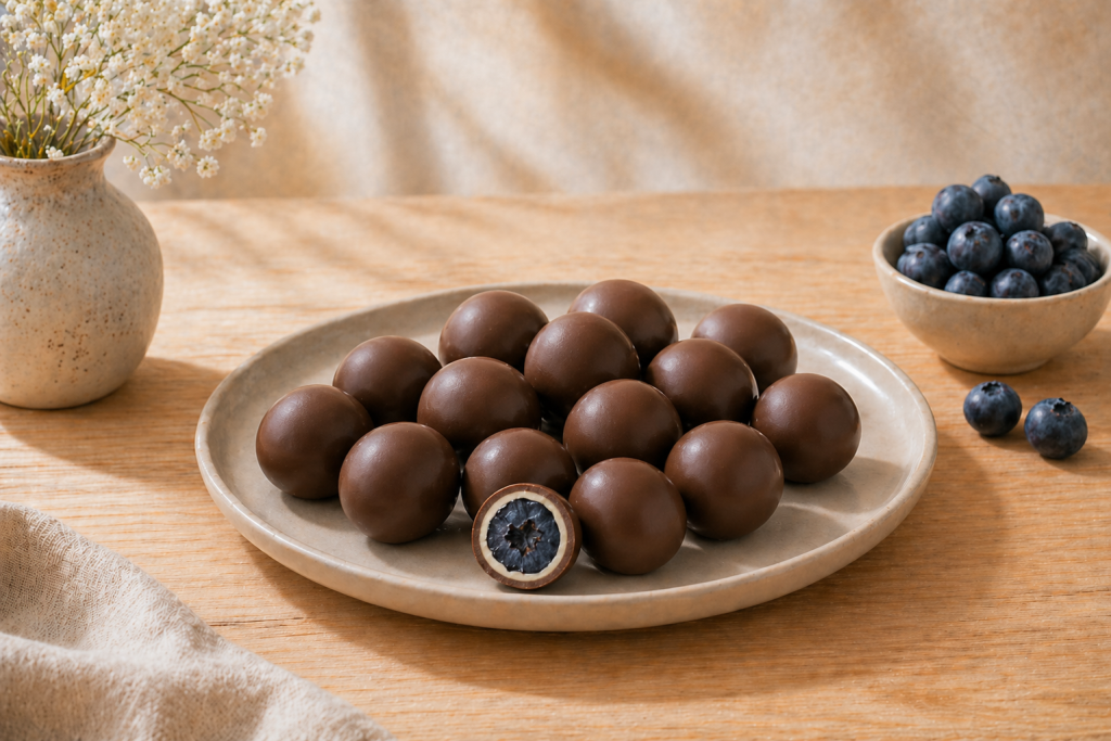 ARÁNDANOS BAÑADOS EN CHOCOLATE KARINAT (120gr)