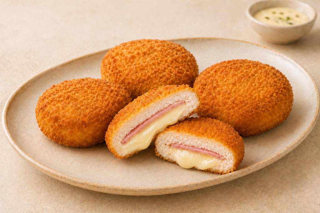 MEDALLONES DE POLLO CON JAMÓN Y QUESO (2kg)