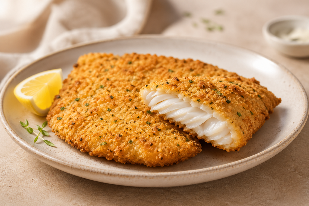 MILANESA DE MERLUZA CROCANTE CON FINAS HIERBAS (500gr)