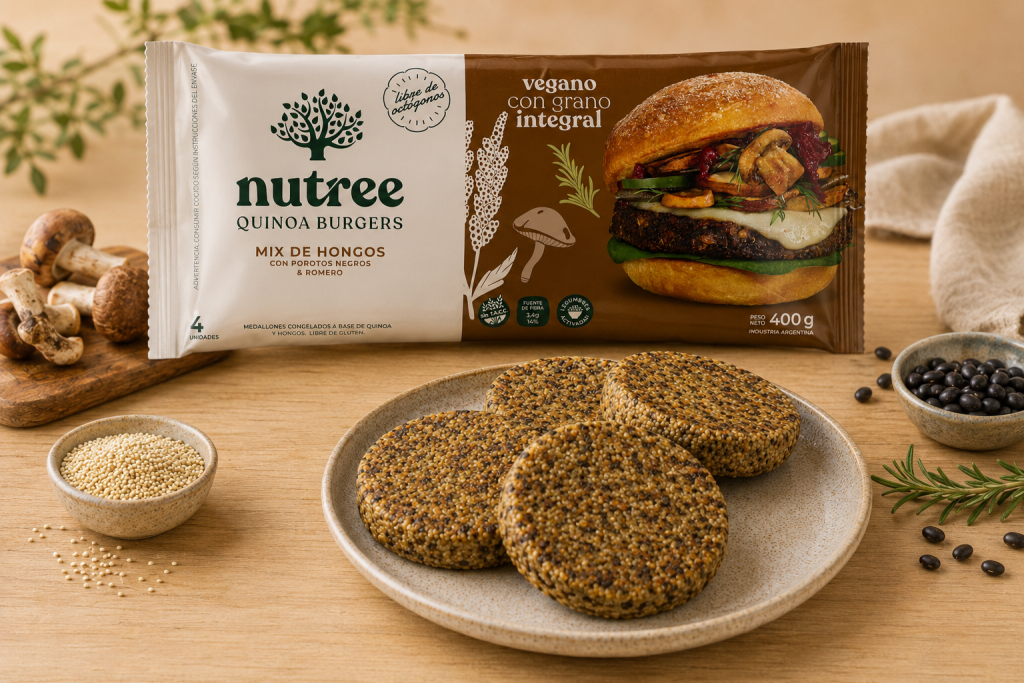 QUINOA BURGERS DE MIX DE HONGOS (4u)